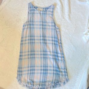 CLOTH & STONE midi dress plaid flannel button tank